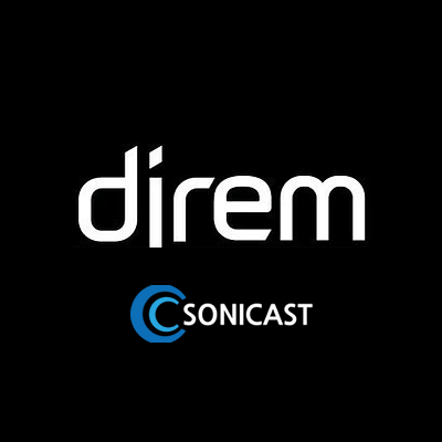 ロゴ SONICAST direm